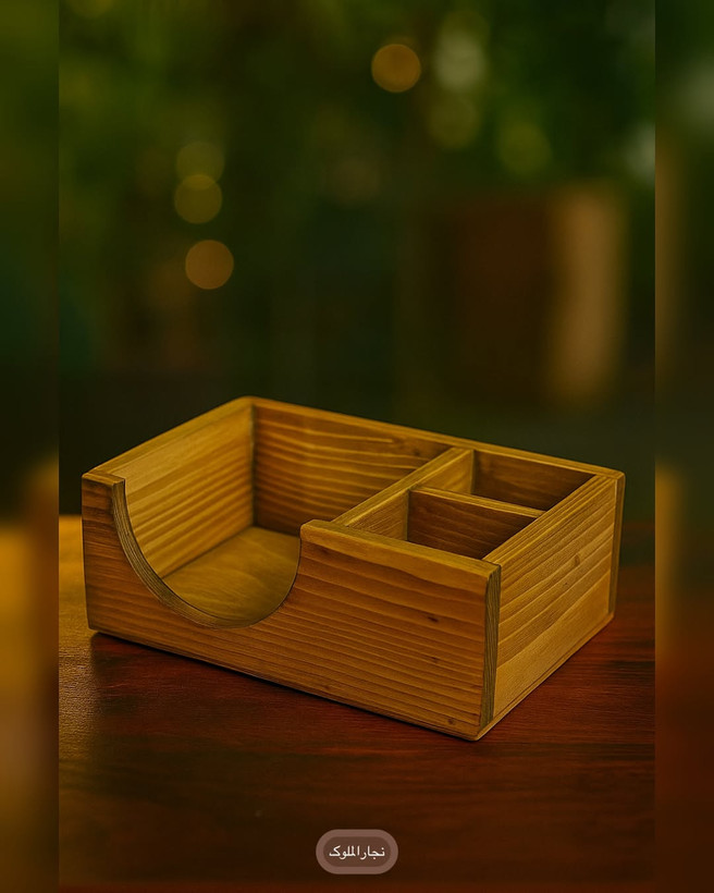 جای ادویه و دستمال چوبی