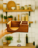 جای ادویه و دستمال چوبی