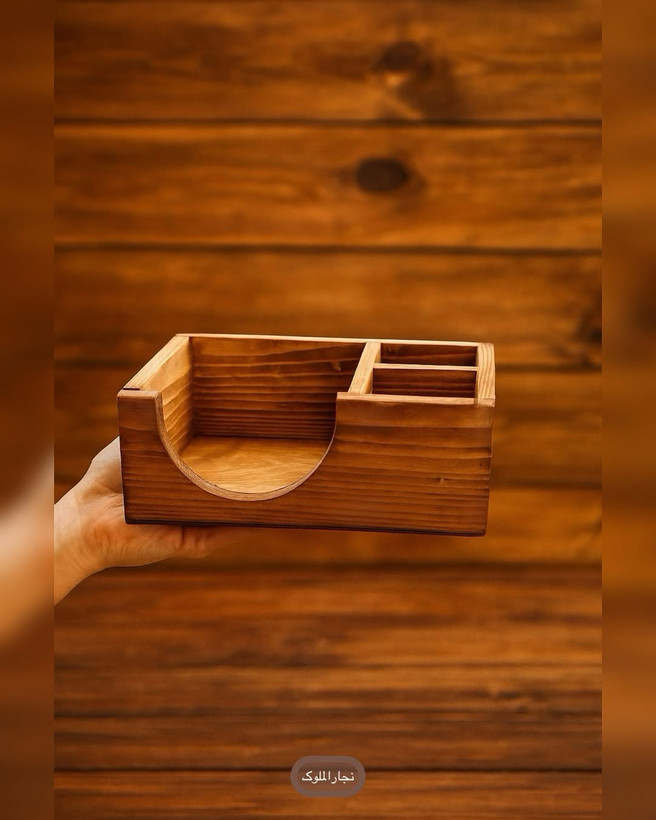 جای ادویه و دستمال چوبی